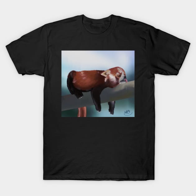 Sleeping Red Panda T-Shirt by Acemations